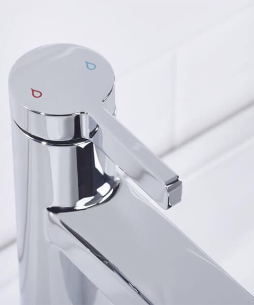 Additional image of Bristan Elevar Contemporary Deck Mounted Basin Mixer Tap with Clicker Waste