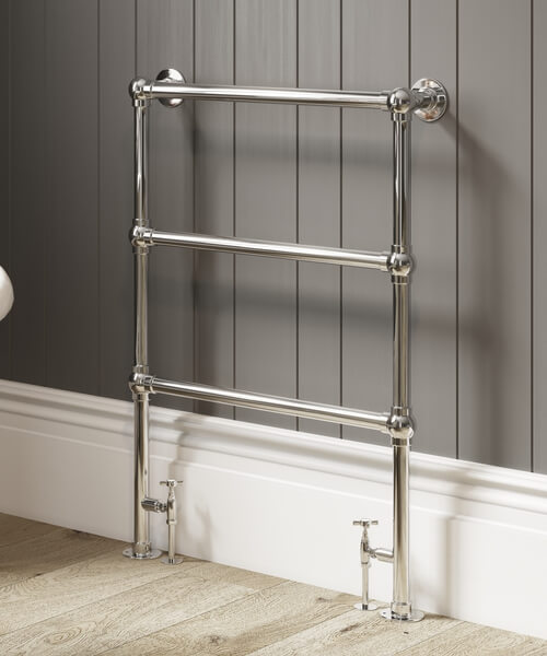 DQ Heating Ickburgh Floor Mounted Heated Towel Rail