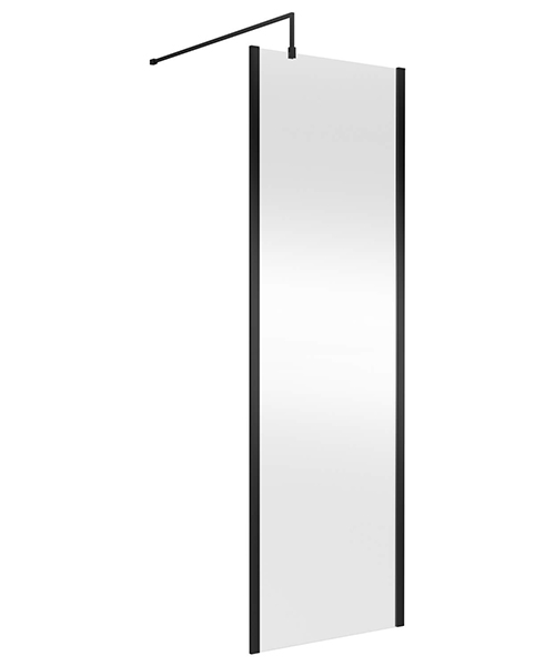 Hudson Reed 1950mm High Outer Framed Wetroom Screen With Support Bar