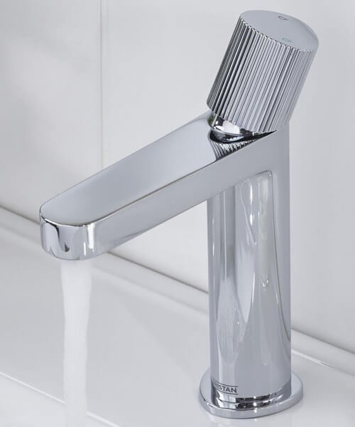Bristan Liso Deck Mounted Basin Mixer Tap with Clicker Waste