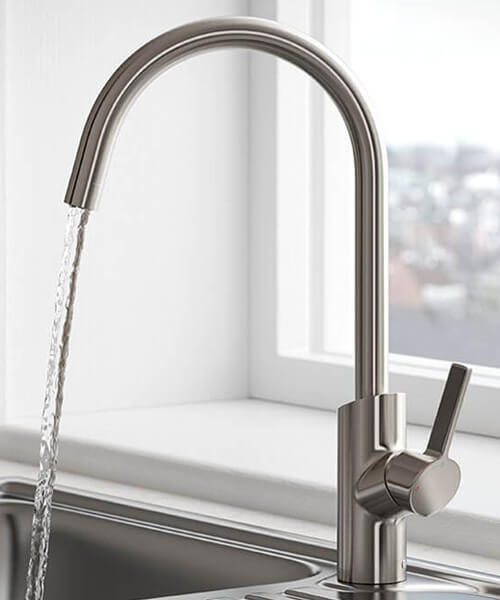 Alternate image of Bristan Maple Deck Mounted Easyfit Mono Kitchen Sink Mixer Tap - Swivel Spout