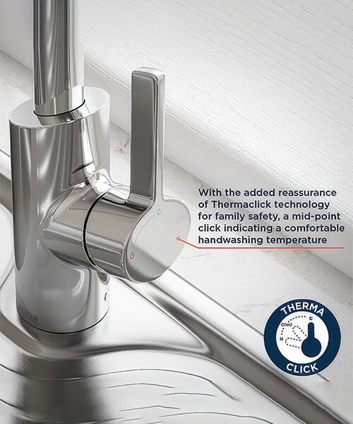 Alternate image of Bristan Maple Deck Mounted Easyfit Mono Kitchen Sink Mixer Tap - Swivel Spout