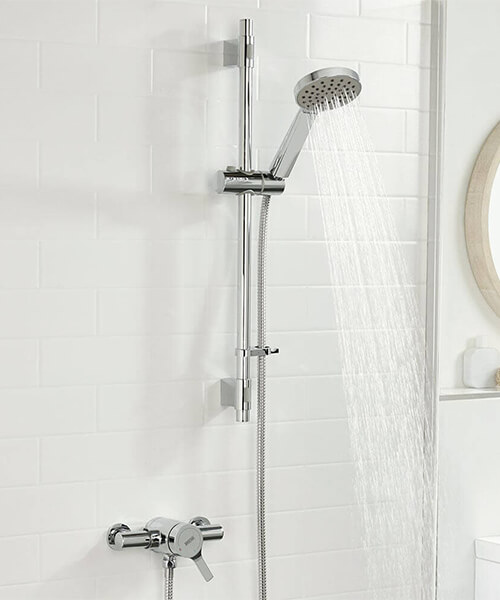Bristan Onza Exposed Thermostatic Shower Valve with Handset and Riser Rail Kit