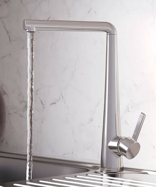 Bristan Pine Deck Mounted Easyfit Mono Kitchen Sink Mixer Tap - Swivel Spout