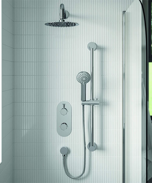 Bristan Molida Concealed Dual Control 2 Outlet Thermostatic Shower Set With Riser Kit