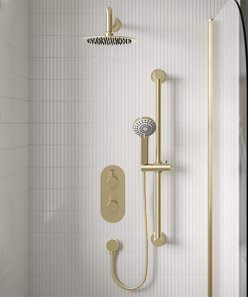 Alternate image of Bristan Molida Concealed Dual Control 2 Outlet Thermostatic Shower Set With Riser Kit