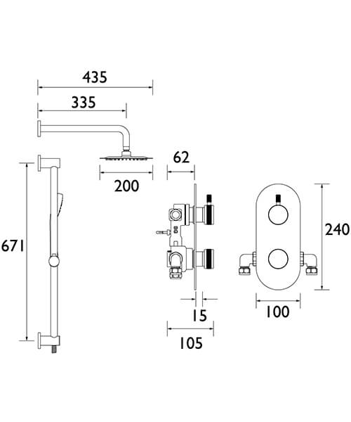 Technical drawing 68471 / MOLIDA SHWR PK