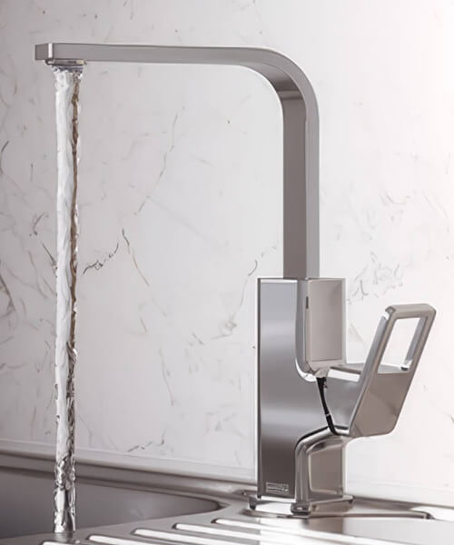 Bristan Spruce Deck Mounted Easyfit Mono Kitchen Sink Mixer Tap with Swivel Spout