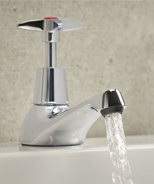 Additional image of Bristan Value X-Head Deck Mounted Pair of Chrome Bath Taps