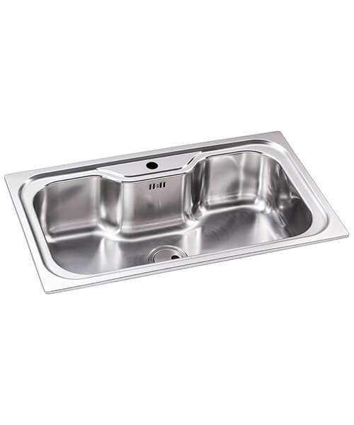 Abode Matrix R50 Stainless Steel One Bowl Kitchen Sink - 860 x 510mm