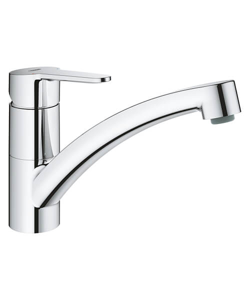 Grohe BauEco Chrome Deck Mounted Single Lever Kitchen Sink Mixer Tap