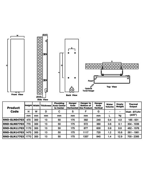 Technical drawing 61177 / RND-SLN04703W