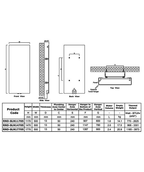 Technical drawing 61177 / RND-SLN04703W