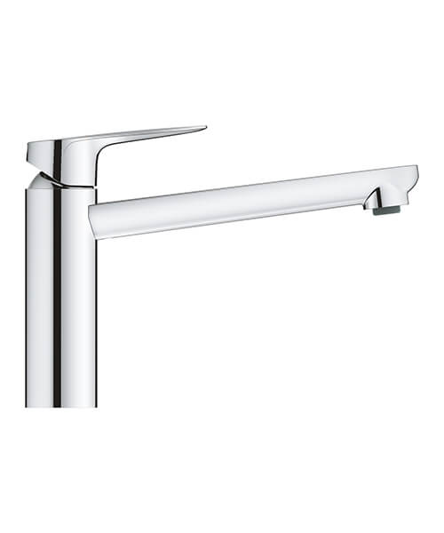 Additional image of Grohe BauCurve Chrome Deck Mounted Single Lever Kitchen Sink Mixer Tap - Swivel Spout
