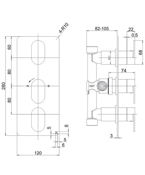 Technical drawing 75017 / DR2000RC