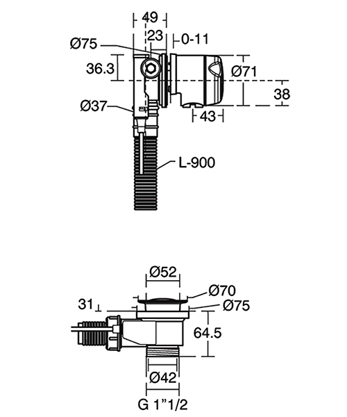 Technical drawing 72923 / E1487AA