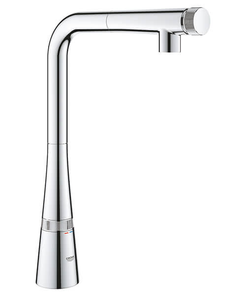 Grohe Zedra SmartControl Deck Mounted Kitchen Sink Mixer Tap with Pull-Out Spray Head