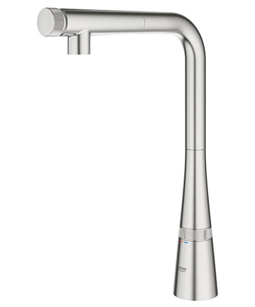 Alternate image of Grohe Zedra SmartControl Deck Mounted Kitchen Sink Mixer Tap with Pull-Out Spray Head
