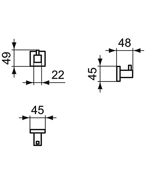Additional image of Ideal Standard IOM Wall Mounted Chrome Robe Hook