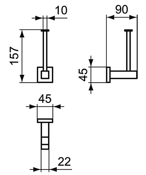 Additional image of Ideal Standard IOM Spare Chrome Toilet Roll Holder Without Cover