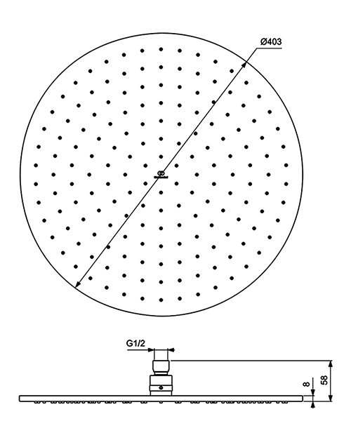 Additional image of Ideal Standard Idealrain Chrome Round Fixed Rainshower Head