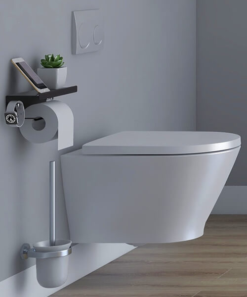 IMEX Blade Rimless Short Projection Rimless Wall Hung WC Pan