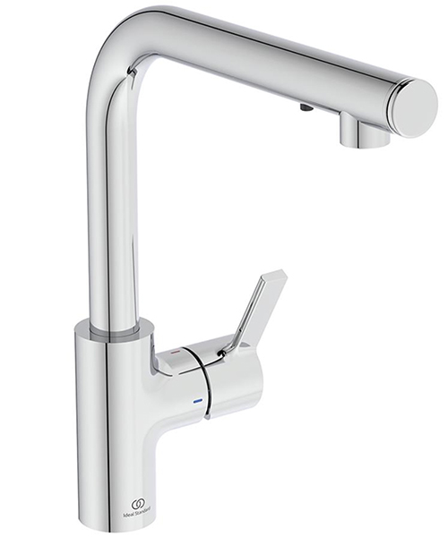 Ideal Standard Gusto Imx Single Lever Kitchen Mixer Tap With L-Shaped Spout