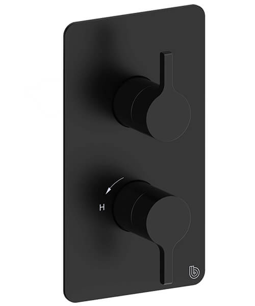 Additional image of Britton Hoxton Thermostatic 120mm x 215mm Shower Mixer Valve