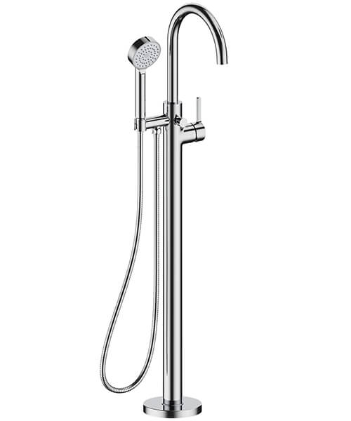 Britton Hoxton Floor Standing 200mm x 1100mm Mono Bath Shower Mixer Tap