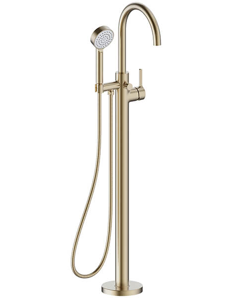 Additional image of Britton Hoxton Floor Standing 200mm x 1100mm Mono Bath Shower Mixer Tap