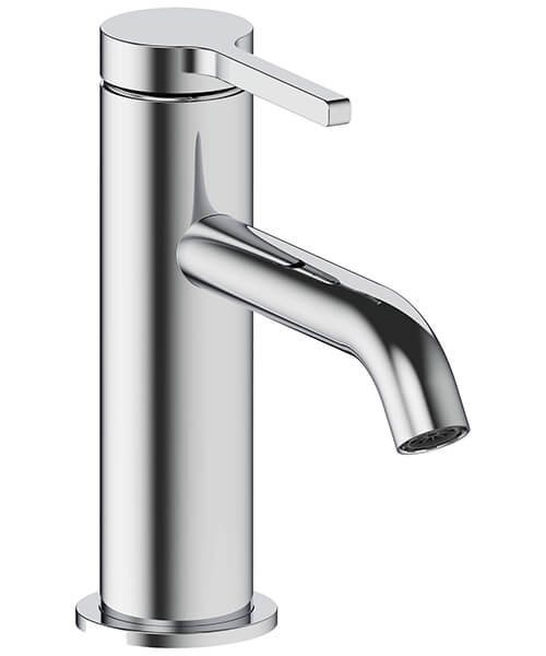 Britton Hoxton Contemporary Deck Mounted Basin Mixer Tap with Curved Spout