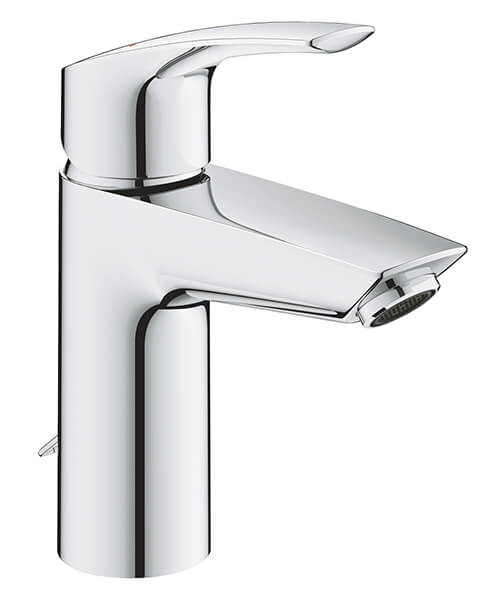 Grohe Eurosmart S-Size Chrome Basin Mixer Tap with Retractable Chain