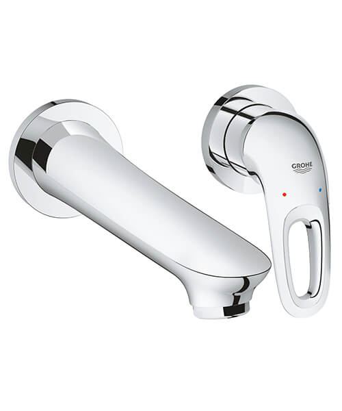 Grohe Eurostyle Contemporary M-Size 2 Hole Chrome Basin Mixer Tap
