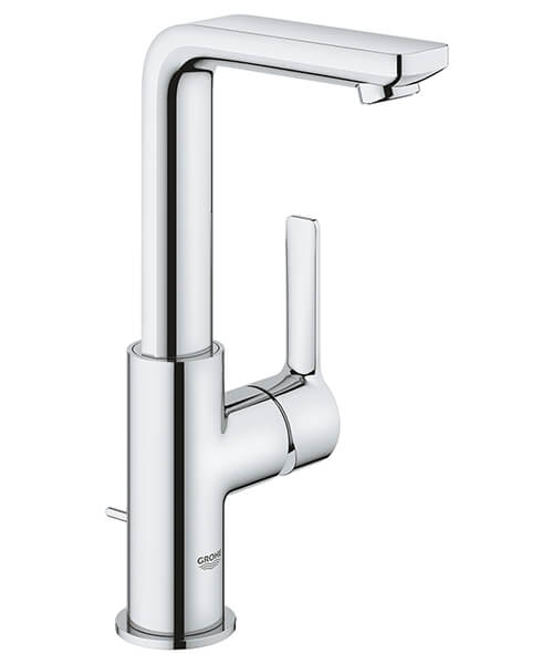 Grohe Lineare L-Size Basin Mixer Tap with Pop-Up Waste and Swivel Spout