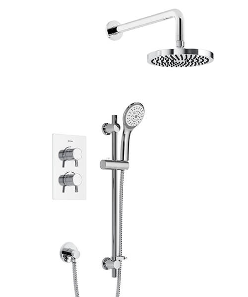 Bristan Prism Chrome Finish Fixed Head And Adjustable Riser Shower Pack