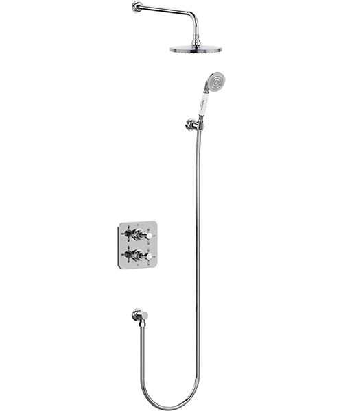 Burlington Guild Traditional Thermostatic Mixer Valve With Fixed Head And Handset