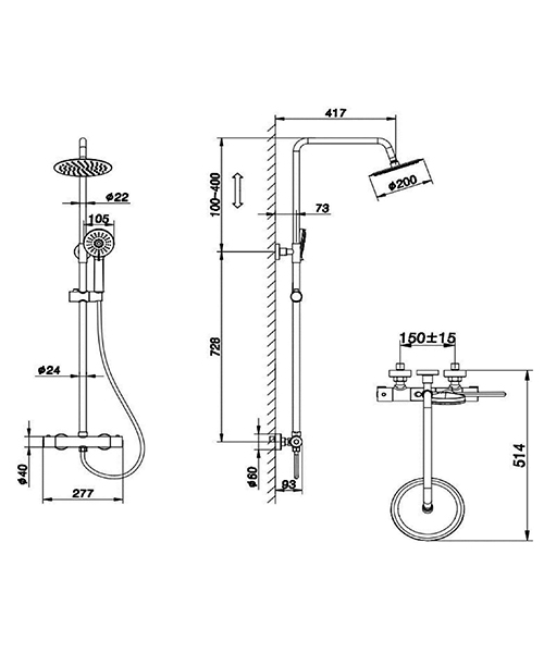 Technical drawing 66008 / RAKSHW6009