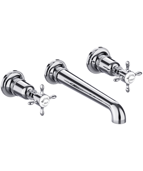 Burlington Guild 3 Hole Wall Mounted Traditional Basin Mixer Tap