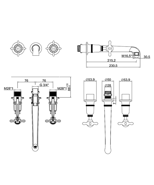 Technical drawing 71741 / GU130WNC