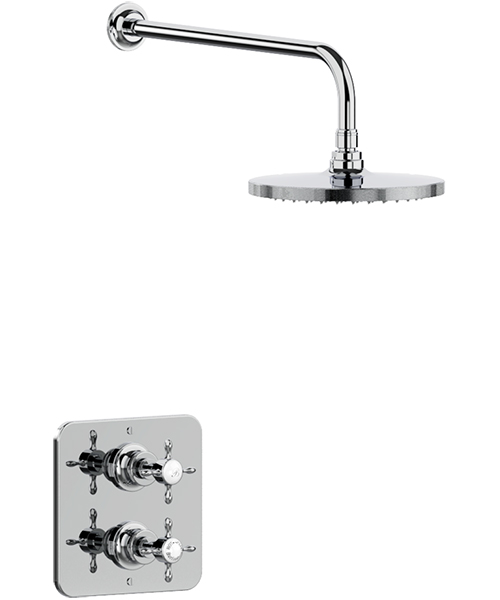 Burlington Guild Concealed Thermostatic Valve With Fixed Head And Arm