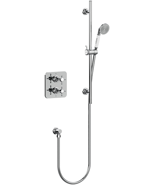 Burlington Guild Traditional Thermostatic Shower Valve With Slide Rail Kit