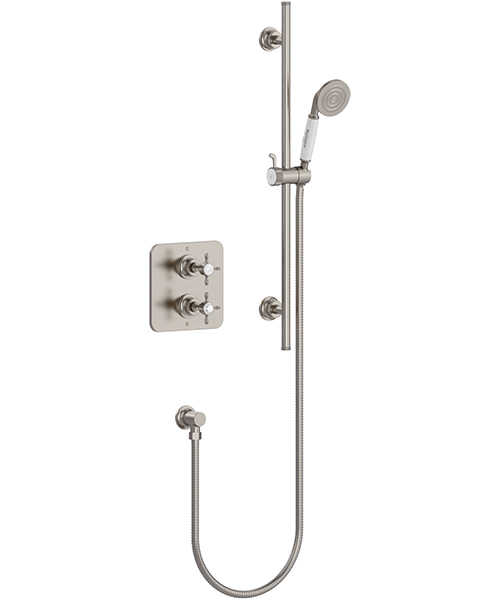 Additional image of Burlington Guild Traditional Thermostatic Shower Valve With Slide Rail Kit