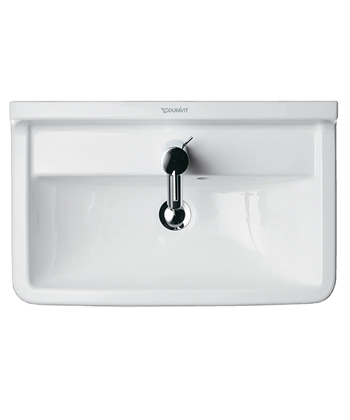 Additional image of Duravit Starck-3 Underside Glazed 650 x 485mm 1 Tap Hole Wall-Hung Basin With Overflow