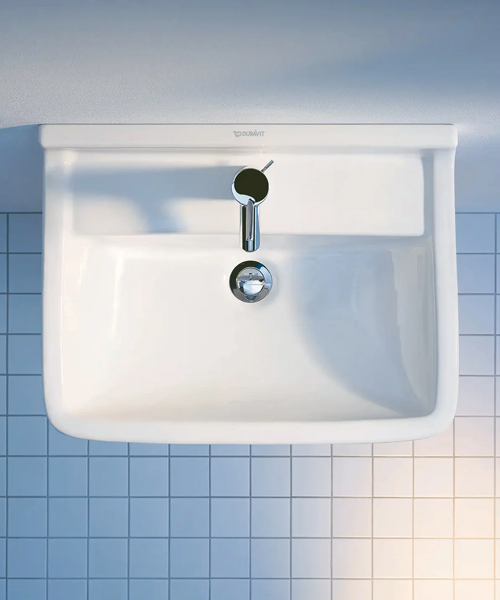Alternate image of Duravit Starck-3 Underside Glazed 650 x 485mm 1 Tap Hole Wall-Hung Basin With Overflow