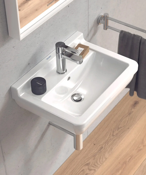 Duravit Starck-3 500 x 360mm 1 TH Underneath Glazed Washbasin With Overflow