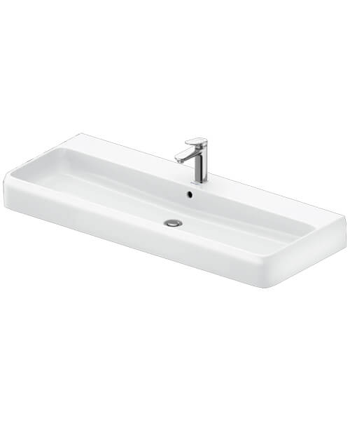 Duravit Collection-One 1200 x 470mm Ground Washbasin With Overflow And Tap Platform