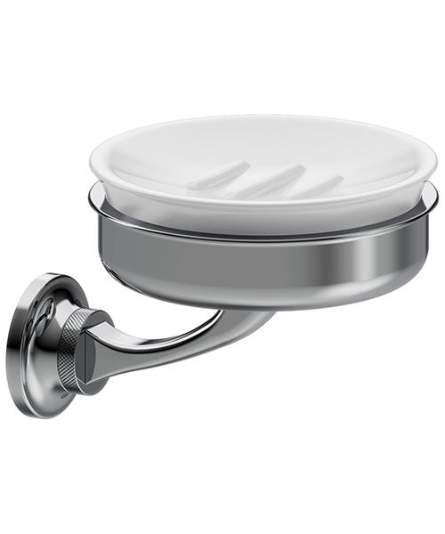 Burlington Guild Traditional Round Soap Dish With Holder