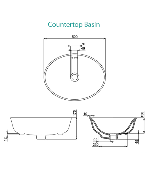 Alternate image of Burlington Guild Floorstanding Open Shelf Vanity Unit With Countertop