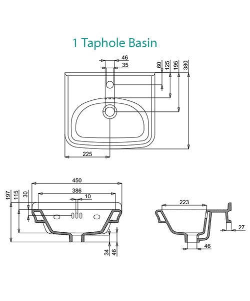 Technical drawing 71761 / GU0451SCW