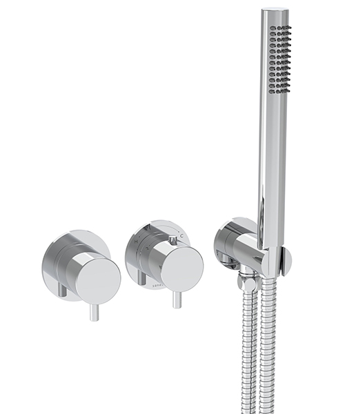 Saneux Cos 2-Way Concealed Thermostatic Shower Ring Valve Kit With Handset